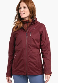 WOMEN SCHÖFFEL Trek & Hike|Outdoor Jackets<Waterproof ZipIn hiking jacket red