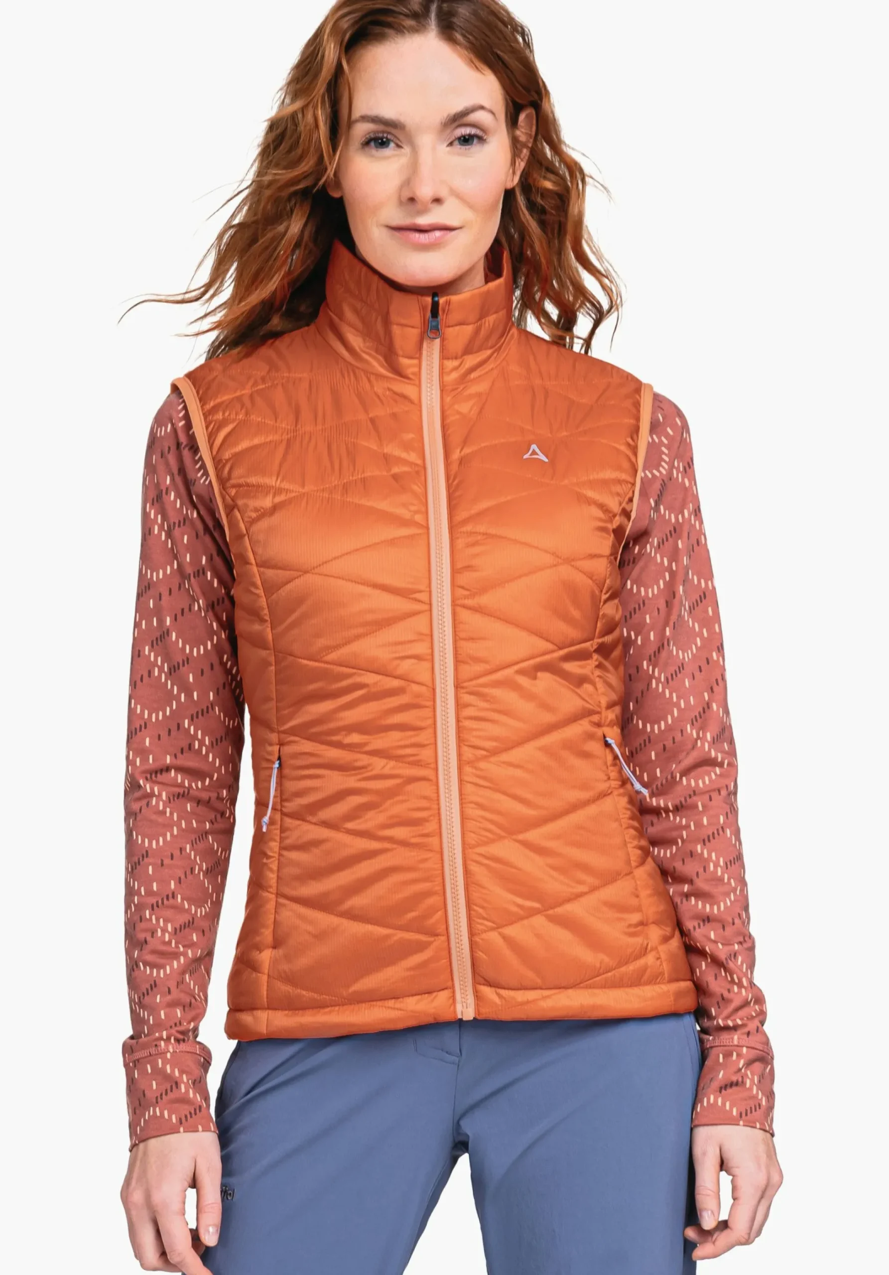 WOMEN SCHÖFFEL Trek & Hike<Windproof & padded hiking gilet orange