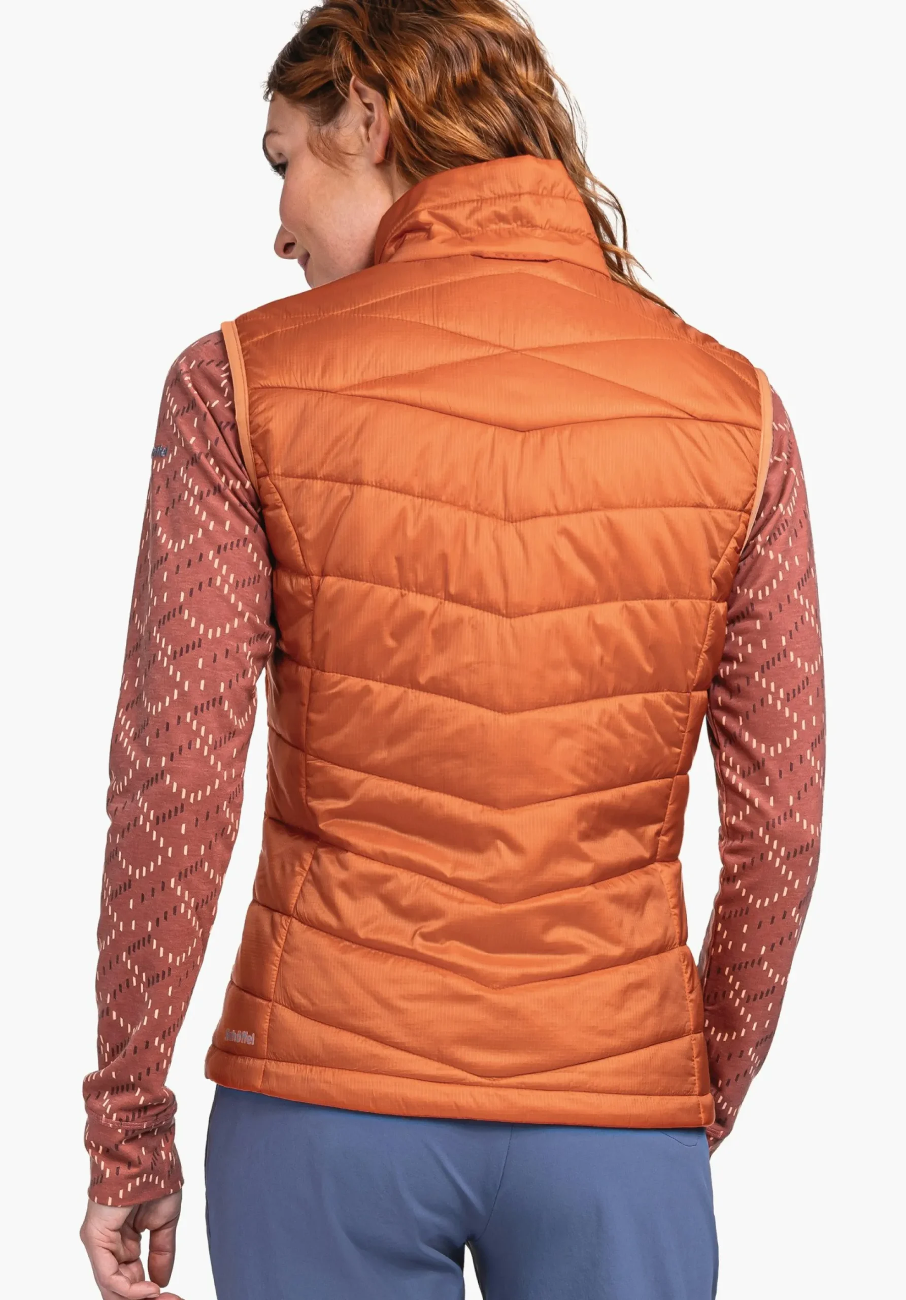 WOMEN SCHÖFFEL Trek & Hike<Windproof & padded hiking gilet orange