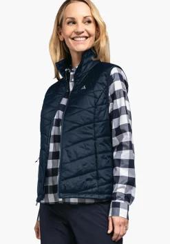 WOMEN SCHÖFFEL Trek & Hike<Windproof & padded hiking gilet orange